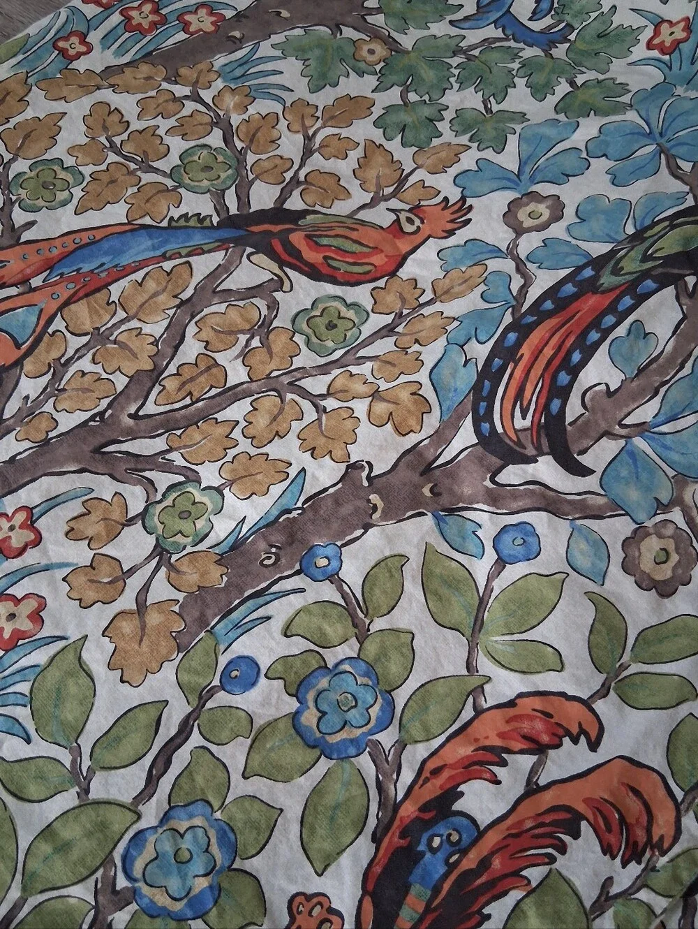 Pottery Barn Mayle Queen Duvet Cover And Shams Birds Botanical Floral